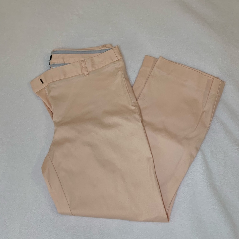 J. Crew salmon/coral ankle cigarette pants